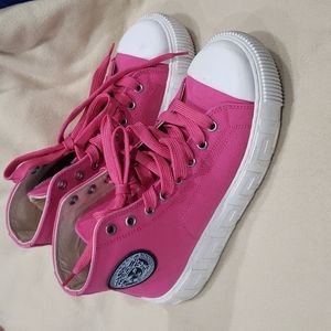 FINAL SALE Versace Sz 36 pink greca high tops